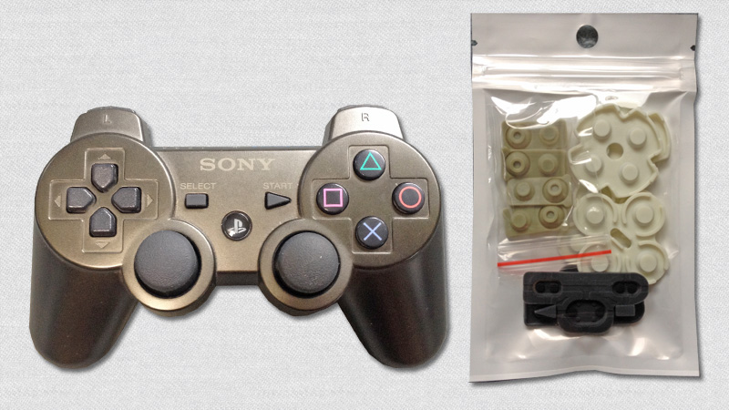 PS3　コントローラーのラバーパッド(ゴム)交換方法