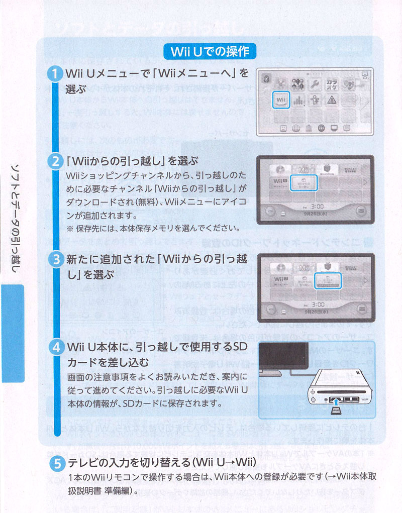 WiiUの初期設定や移行作業～♪